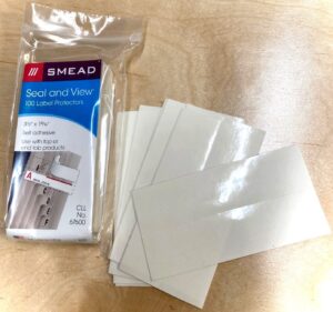 seal and view file folder label protectors, clear laminate, 100/pack