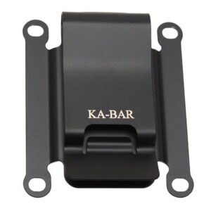 ka-bar metal belt clip for tdi knives, black, small