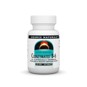 source naturals coenzymated b-6,p-5´-p (pyridoxal-5´-phosphate) promotes a healthy nervous sytem* - 100 mg 60 tablets