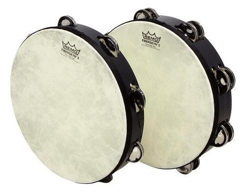 Remo Fiberskyn Tambourine - Quadura Black, 8"