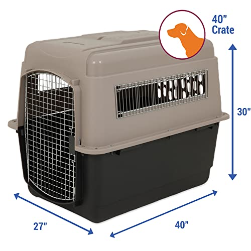 Petmate Ultra Vari Dog Kennel for Medium to Large Dogs (Durable, Heavy Duty Dog Travel Crate, Made with Recycled Materials, 40 in. Long) 70 to 90 lbs, Made in USA