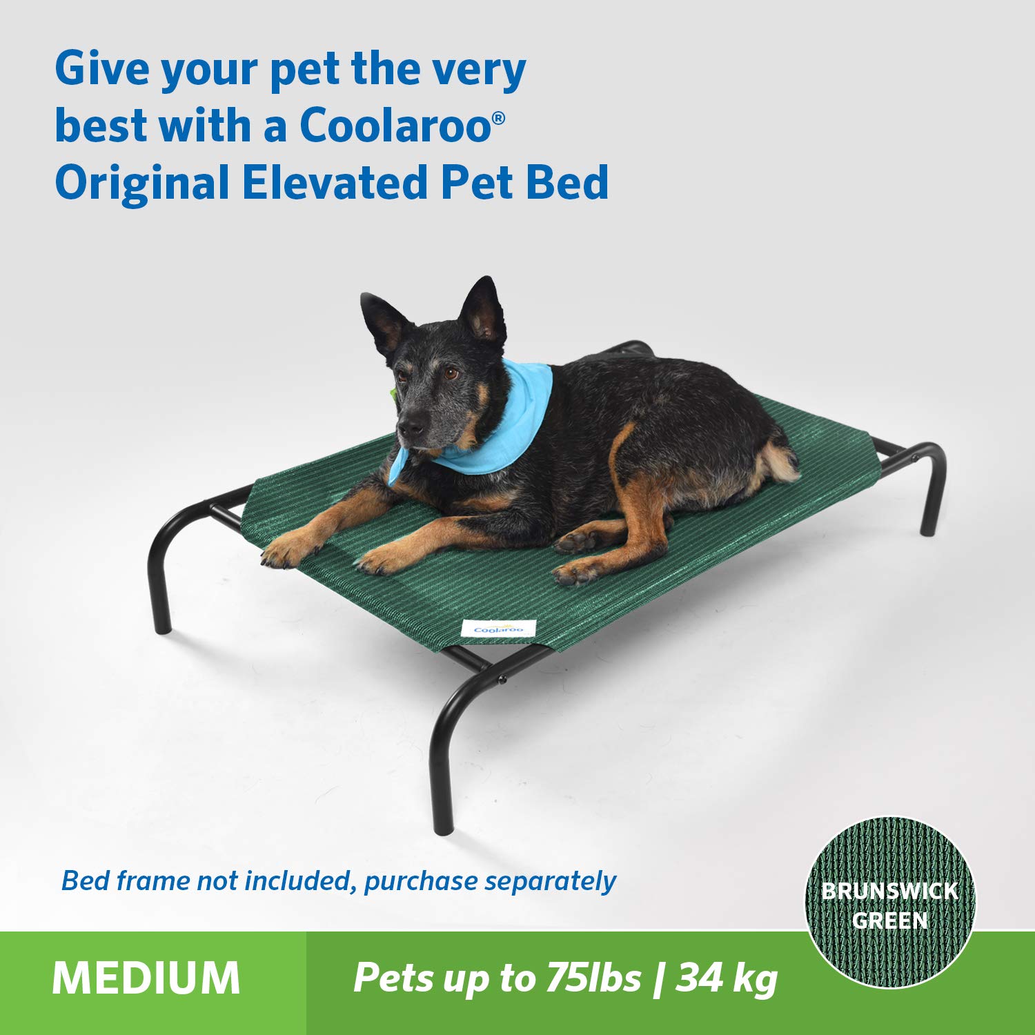 Original Pet Bed Replacement Cover - Brunswick Green - Medium (35" x 25.5")