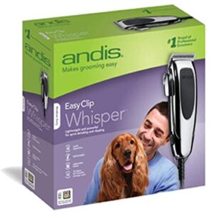 Andis 23585 EasyClip Whisper 12-Piece Adjustable Blade Clipper Kit, Pet Grooming, PM-4