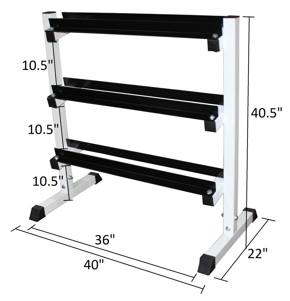 Ader 11 Pairs Octagon Rubber Dumbbells 424Lbs with 3 Tier 36" Dumbbell Rack and 4' Rubber Mat