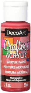 decoart crafter's acrylic paint, 2-ounce, christmas red