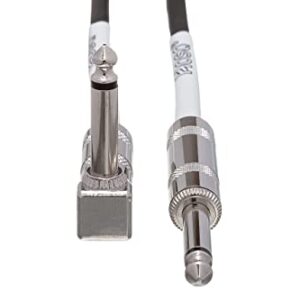 Hosa GTR-205R Straight to Right Angle Guitar Cable, 5 Feet Black