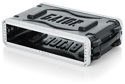 Gator Lightweight Molded 2U Rack Case with Heavy Duty Latches; Shallow 14.25' depth (GR-2S)