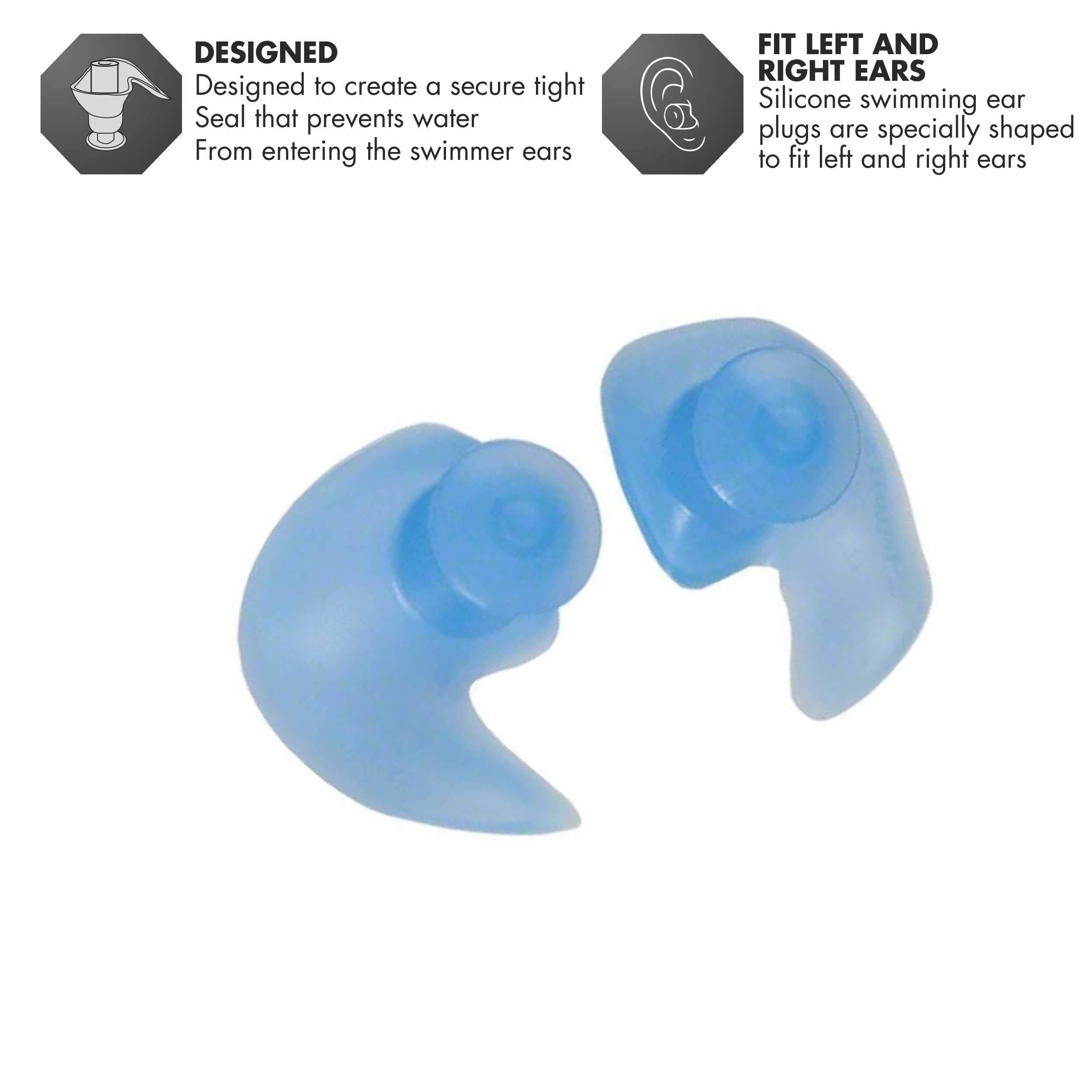 TYR Silicone Molded Ear Plugs, Blue