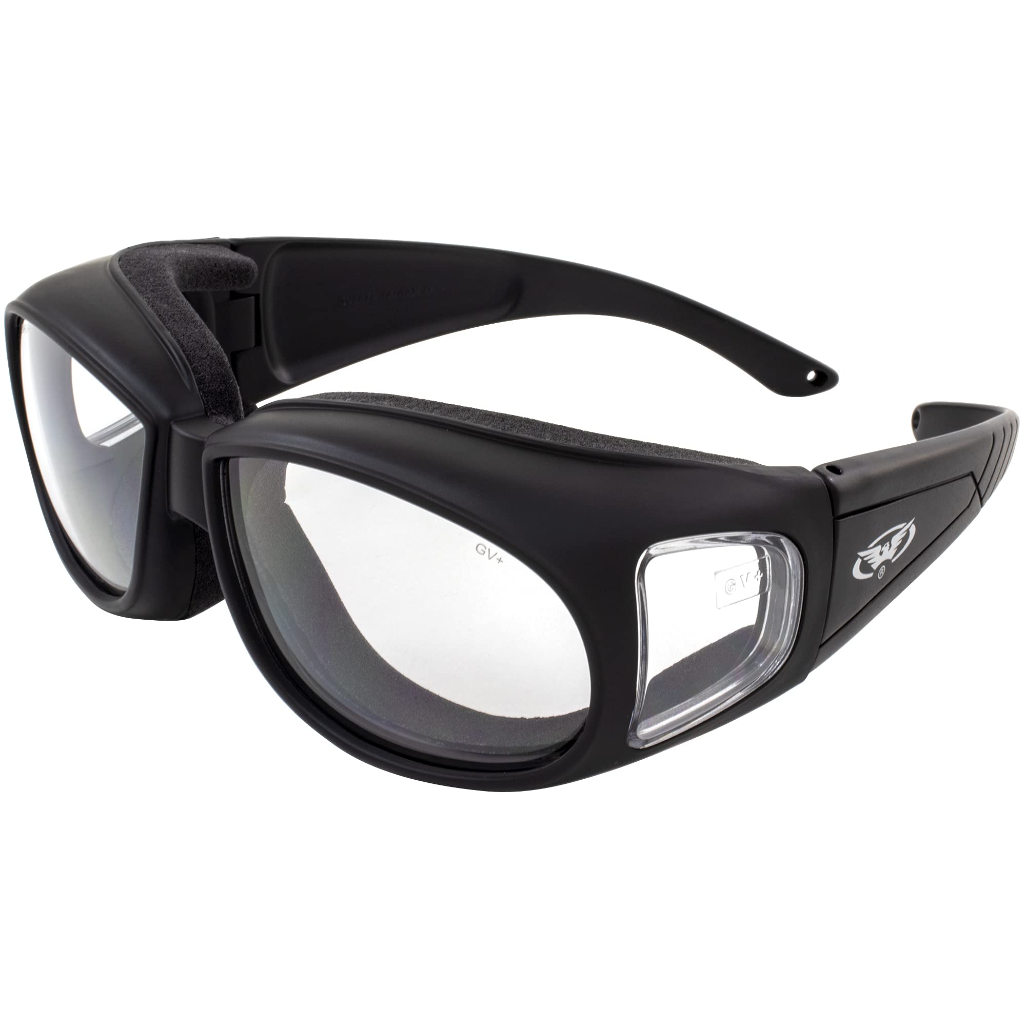 Global Vision Outfitter Foam Padded Fits Over Most Glasses Clear Lenses