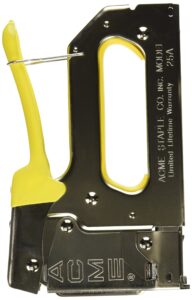 acme staple 654025b 25a staple gun with bottom-load magazine crown, 1/4" , black