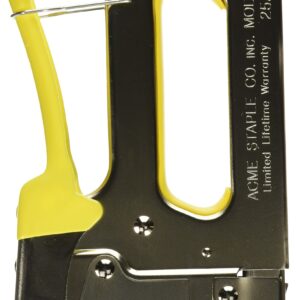 Acme Staple 654025B 25A Staple Gun with Bottom-Load Magazine Crown, 1/4" , Black