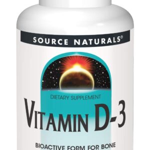 Source Naturals Vitamin D-3, Bioactive form for Bone & Immune Health*, 2000 IU - 200 Capsules