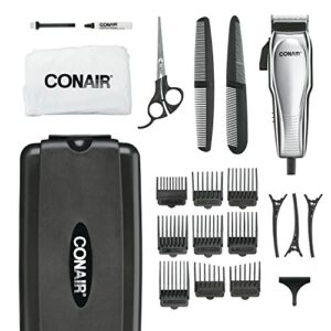 conairman hair clippers for men, 21-piece home hair cutting kit