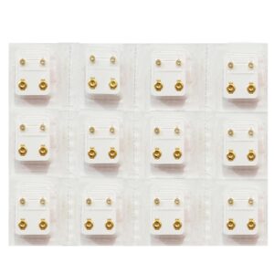 Studex Surgical Steel Ear Piercing Studs, 3mm, 12 Pair April Stone Set