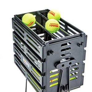 Tourna Ballport Tennis Ball Hopper Holds 80 Balls Durable and Lightweight – Black