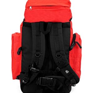 Everest Hiking Pack, Red, One Size