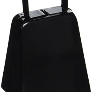 Beistle Black Cowbell Noisemaker, 4"