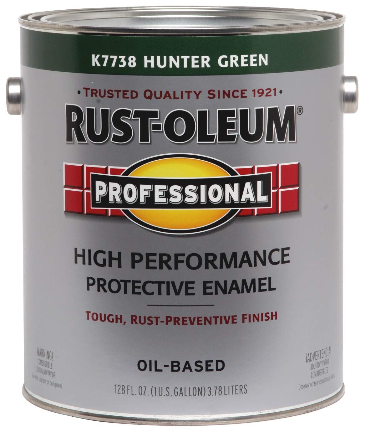 RUST-OLEUM Green K7738-402 Professional Gallon Hunter Gloss Enamel, 1 Gallon (Pack of 1), 128 Fl Oz