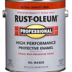 RUST-OLEUM K7764-402 Professional 400 Voc Gallon Safety Red Enamel Paint, 1 Gallon (Pack of 1), 128 Fl Oz