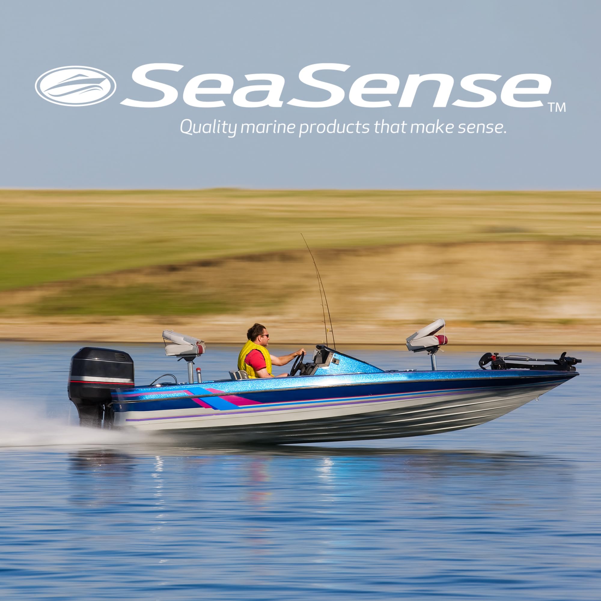 SeaSense Air Horn – Large Size (3.5 oz), 118 dB – Loud 1 Mile Range, Meets EPA & USCG Standards – Great for Boat & Marine Safety, Ideal for Sporting Events Such as Football & Soccer