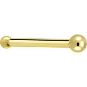 body candy solid 14k yellow gold 1.5mm ball nose stud bone 18 gauge nose ring1/4