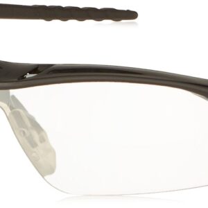 MCR Safety DL119AF Dallas Safety Glasses with Polished Black Frame and Indoor/Outdoor Clear Mirror Anti-Fog Lens