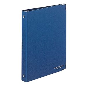 Kokuyo Color Palette Metal Round Ring Binder, A5-S, 20 Holes, Up to 100 Sheets, 5 Colorful Tab Dividers, Middle Vertical Type, Navy Blue, Japan Import (RU-105-2)