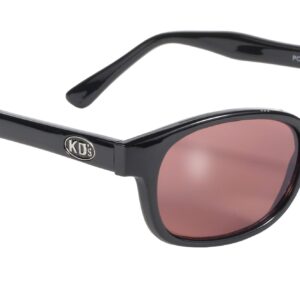 Pacific Coast Original KD's Biker Sunglasses (Black Frame/Rose Colored Lens)