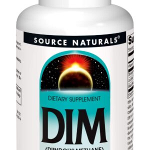 Source Naturals DIM, Diindolylmethane 100mg with BioPerine, Vitamin E & More - 60 Tablets