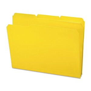 smead poly file folder, 1/3-cut tab, letter size, yellow, 24 per box (10504)