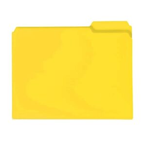 Smead Poly File Folder, 1/3-Cut Tab, Letter Size, Yellow, 24 Per Box (10504)