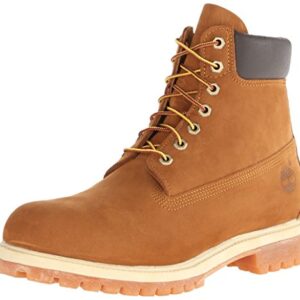 Timberland Men's 6 inch Premium Waterproof Boot, Rust Nubuck, 9.5