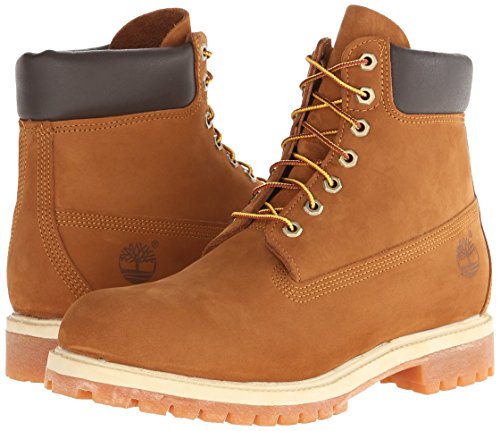 Timberland Men's 6 inch Premium Waterproof Boot, Rust Nubuck, 9.5