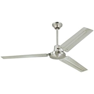 westinghouse westinghouse 7861400 industrial 56-inch three indoor ceiling fan, brushed nickel steel blades