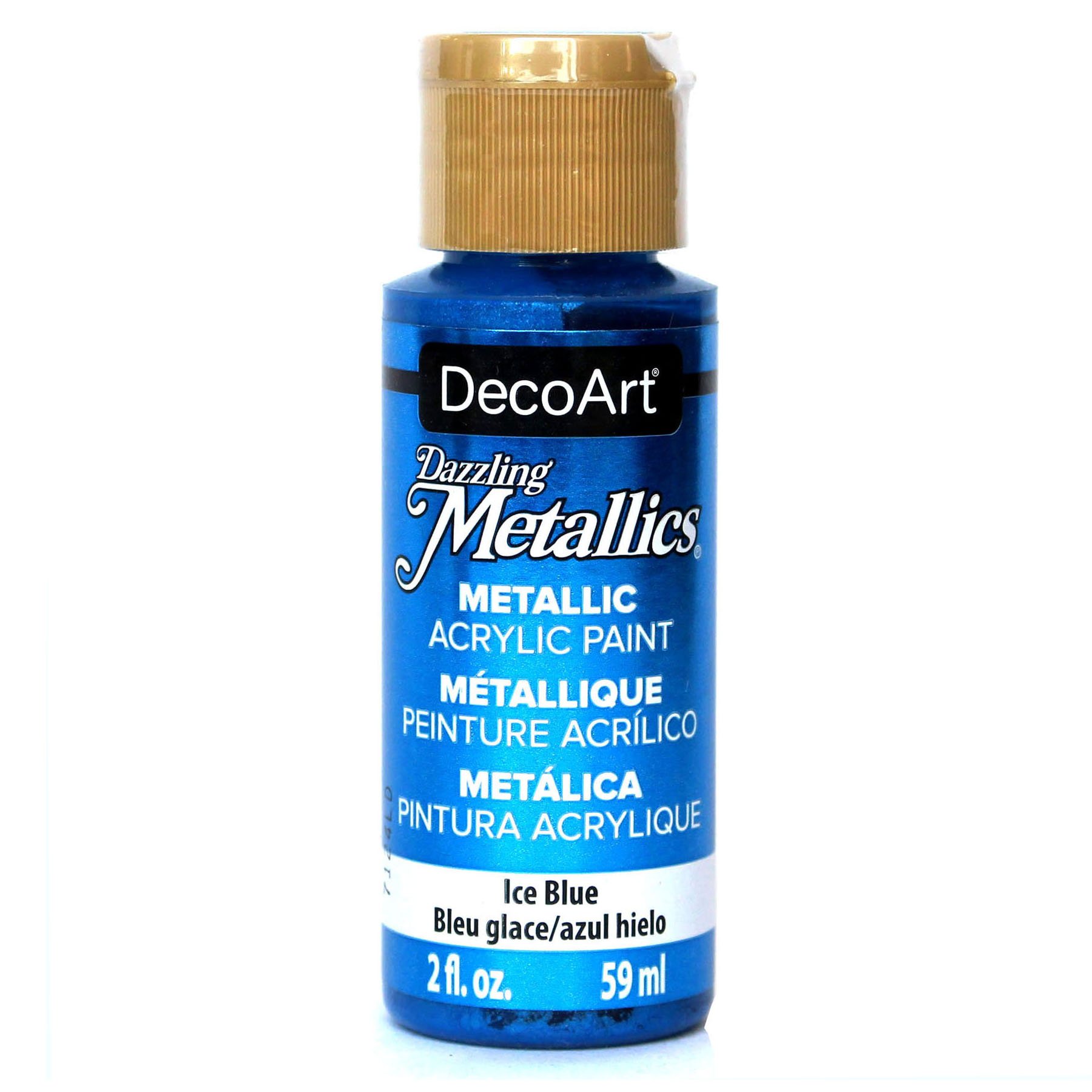 DecoArt Dazzling Metallics 2-Ounce Ice Blue Acrylic Paint