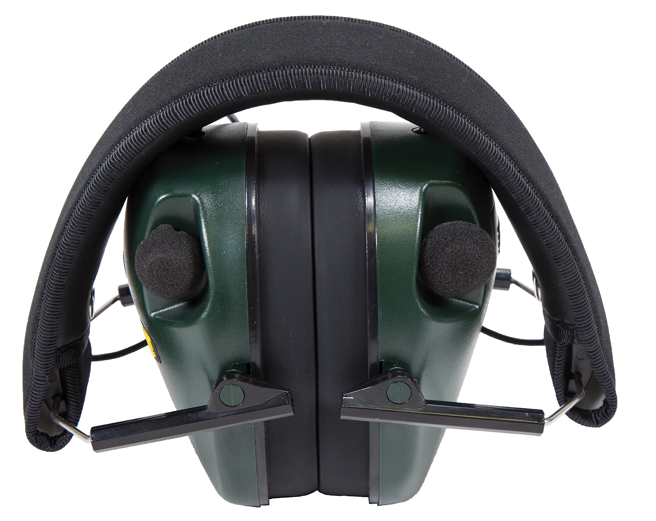 Caldwell E-MAX - ADULT Green - Low Profile Electronic 23 NRR Hearing Protection with Sound Amplification - Adjustable Earmuffs for Shooting, Hunting and Range