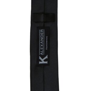 K. Alexander New Mens Solid Black Retro Skinny Necktie 1.5" Tie