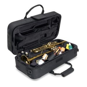 protec trumpet max rectangular case with interior mute storage, model mx301