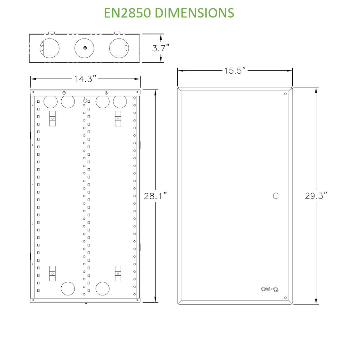 Legrand - OnQ Media Enclosure with Hinged Door, 28 Inch Metal Media Box with Key Lock, Cable Management Box to Hide Cords and Store Devices, Color, EN2850