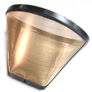 gold tone #2 permanent cone coffee filter, brown