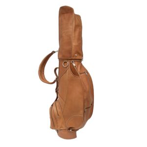 Piel Leather Deluxe 9in Golf Bag, Brown, One Size