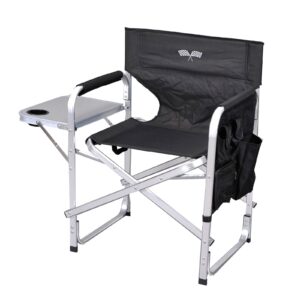 Stylish Camping SL1204BLACK/FLAG Full Back Folding Director's Chair