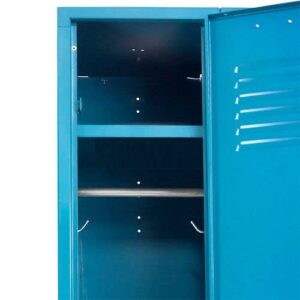 GLOBAL INDUSTRIAL Single Tier Locker, 12x18x60, 3 Door, Ready To Assemble, Blue