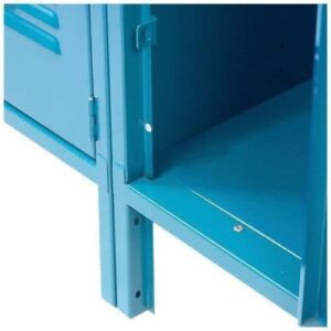 GLOBAL INDUSTRIAL Single Tier Locker, 12x18x60, 3 Door, Ready To Assemble, Blue