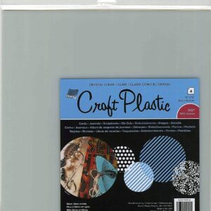 Grafix Ultra Clear .020 Plastic, Durable and Archival Film, Perfect for DIY Crafts, Stencils, Journals, Cards, 3D Embellishments, and More, 12" x 12", 4 Pack, (K20CP1212-4)