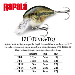 Rapala Dives-To 06 Fishing lure, 2-Inch, Baby Bass