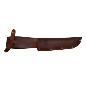 KA-BAR Marine Hunter, Stacked Leather Handle, Leather Sheath