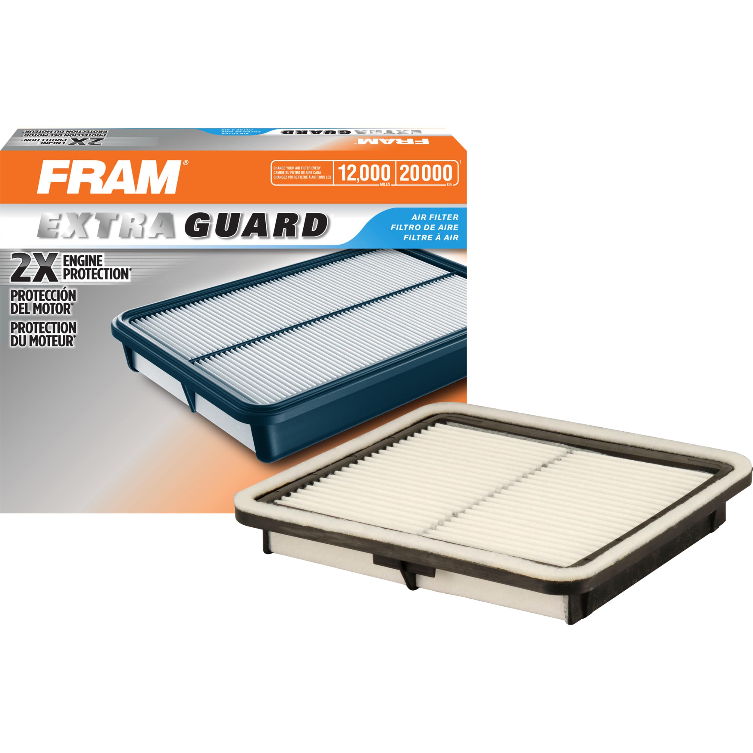 FRAM Extra Guard CA9997 Replacement Engine Air Filter for Select Subaru Models, Provides Up to 12 Months or 12,000 Miles Filter Protection