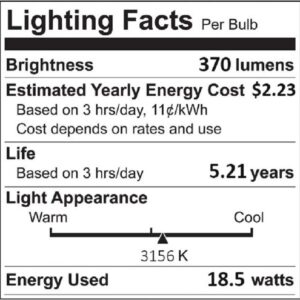 Kichler 15599CLR Accessory Bulb 3155 18.5W, Clear