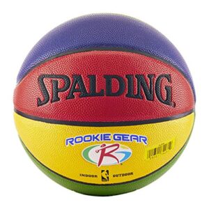 Spalding NBA Rookie Gear Multi Color Youth Indoor-Outdoor Basketball 27.5"